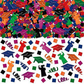 Grad Super Mega Value Multicolor Metallic Confetti, 5 ounce. - 1 Pack